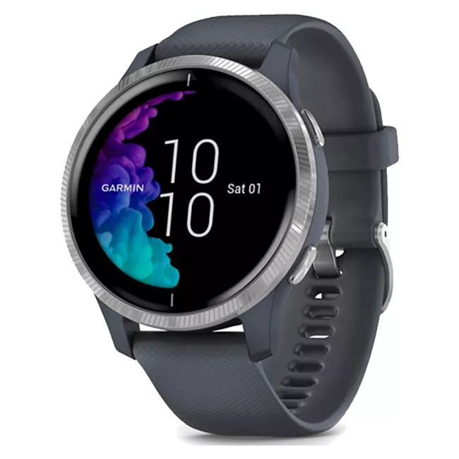 Спортивний годинник Garmin Venu Blue Granite Silver (010-02173-03)