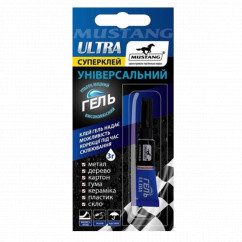 Суперклей MUSTANG "ГЕЛЬ" 3 г тюбик 1 шт блистер (421415 ) (20506858)