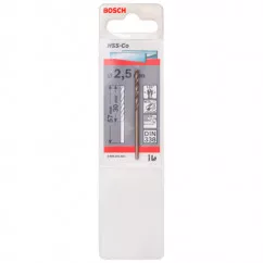 Свердло Bosch HSS-CO 2.5 мм (2608585841)