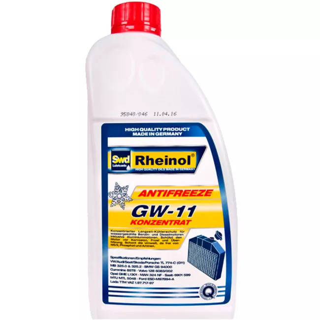 Антифриз SWD Rheinol G11 -40°C синий 1,5л (39122,180)
