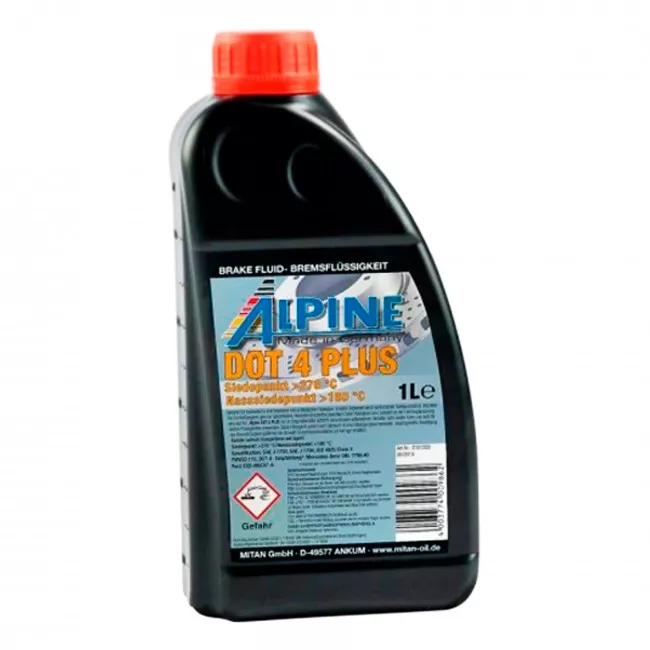 Гальмівна рідина ALPINE Brake Fluid DOT 4 Plus 1л (1337-1) Гальмівна рідина ALPINE Brake Fluid DOT 4 Plus 1л (1337-1)