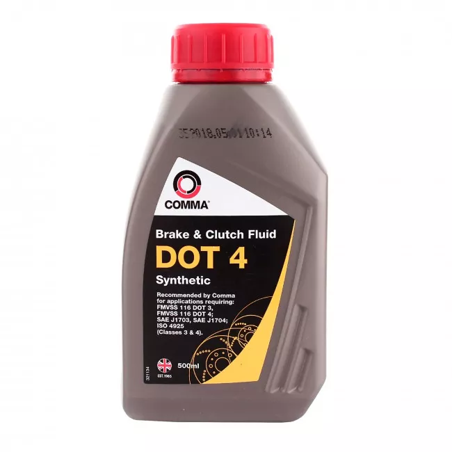 Гальмівна рідина COMMA DOT 4 0.5л (DOT4SYNT500ML)