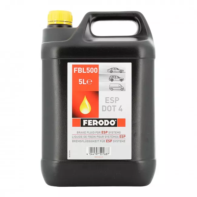 Гальмівна рідина DOT 4 Ferodo 5л (FBL500) Гальмівна рідина DOT 4 Ferodo 5л (FBL500)