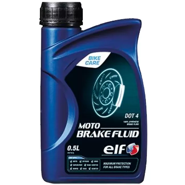 Тормозная жидкость ELF MOTO BRAKE FLUID DOT 4 0,5л (194978) Тормозная жидкость ELF MOTO BRAKE FLUID DOT 4 0,5л (194978)