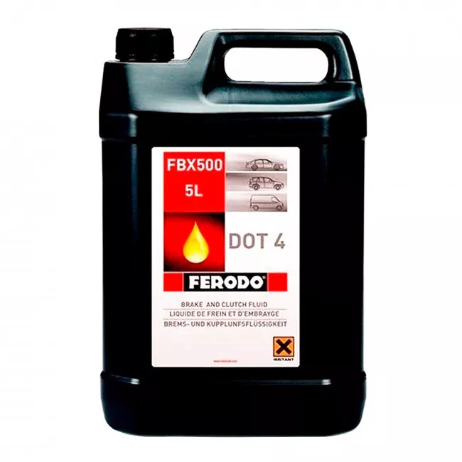 Тормозная жидкость Ferodo DOT 4 5л (FBX500) Тормозная жидкость Ferodo DOT 4 5л (FBX500)