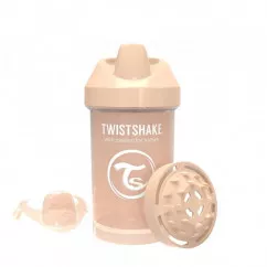 Twistshake чашка-непроливайка 300мл 8+мес, бежевая (69890) (78277)