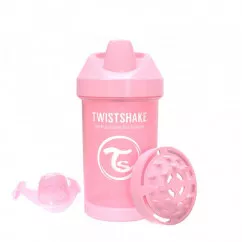 Twistshake чашка-непроливайка 300мл 8+мес, светло-розовая (69886)  (78273 )