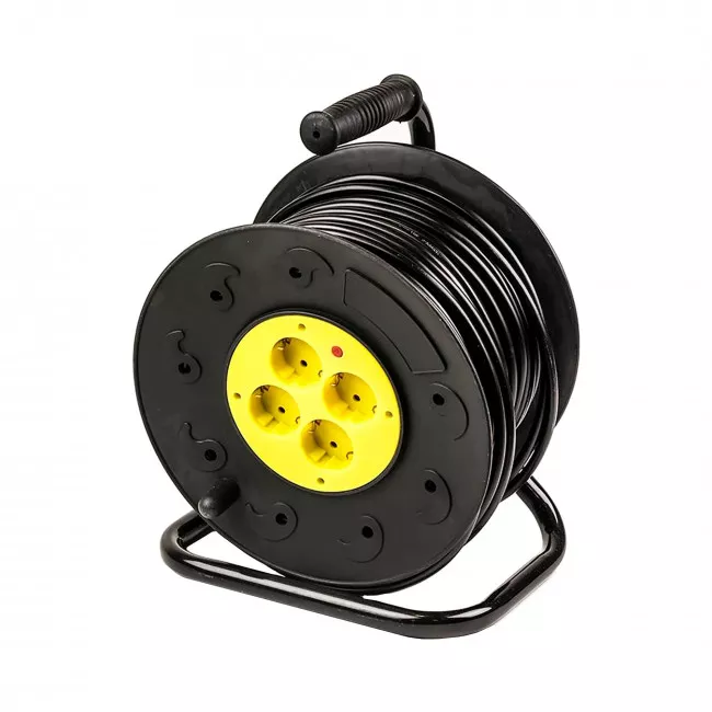 Удлинитель на катушке POWER PLANT 50 м 4 розетки (PPRA10M500S4)