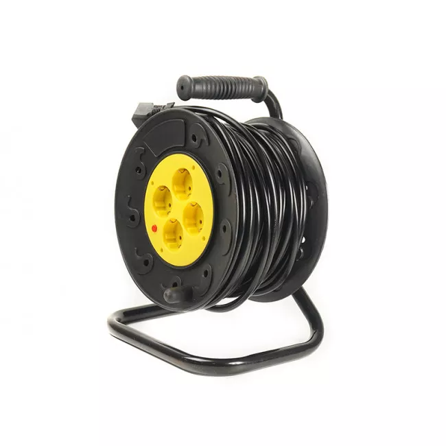 Удлинитель на котушке POWER PLANT 30 м, 3x1.5мм2, 10А, 4 розетки (JY-2002/30) PPRA10M300S4
