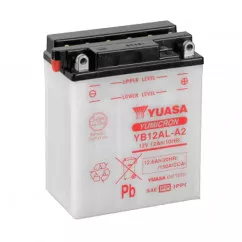 Мото аккумулятор YUASA кислотный 6СТ-12Ah 150A АзЕ (YB12AL-A2 (CP))