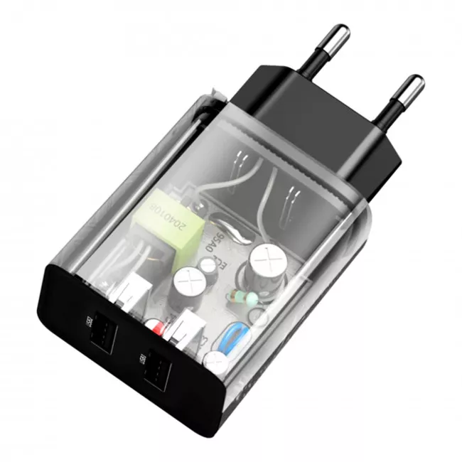 Зарядное устройство Baseus Speed Mini Dual U Charger 10.5W 2USB Black (CCFS-R01)(285870001)