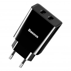 Зарядное устройство Baseus Speed Mini Dual U Charger 10.5W 2USB Black (CCFS-R01)(285870001)