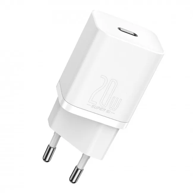 Зарядное устройство Baseus Super Silicone PD Charger 20W Type-C White (CCSUP-B02)(306960003)
