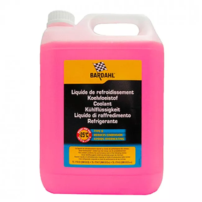 Антифриз Bardahl Red Antifreeze-Antigel Rouge G12+ -35°C красный 5л (7113R)