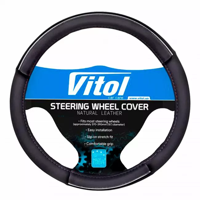 Чохол на кермо Vitol чорний M (018882 /080204)