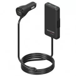 Автомобильное зарядное устройство Promate CarHub-4 Black (022666)