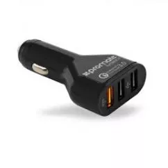 Автомобильное зарядное устройство Promate TurboQC3 Black (turboqc3.black)