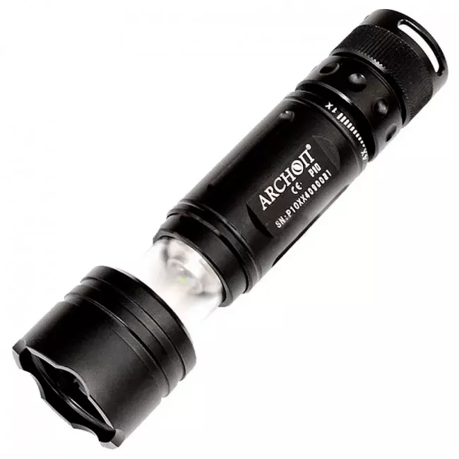 2 в 1 Фонарь фокусируемый + кемпинговый Archon P10 (Cree XP-G, 160 люмен, 5 режимов, 1хАА) (32-1015)