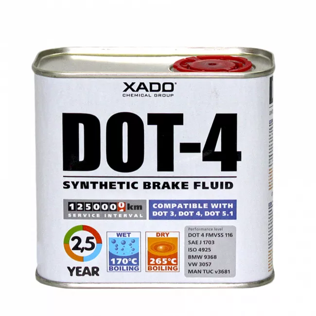Тормозная жидкость XADO DOT 4 0,5л  (ХА50203/50003 )