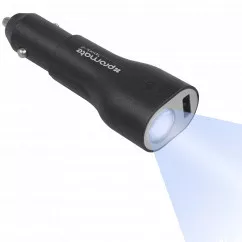 Автомобильное зарядное устройство Promate Spark-2 Black з powerbank 2600 mAh (spark-2.black)