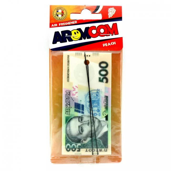 Ароматизатор AROMCOM Фінансовий успіх гривня, персик (001946) Ароматизатор AROMCOM Фінансовий успіх гривня, персик (001946)