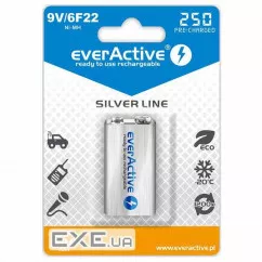 Аккумулятор everActive 6LR61 250mAh BL 1шт (EVHRL22-250)