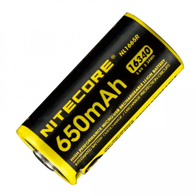 Акумулятор RCR123A (650mAh) Nitecore NL1665R (6-1022-r) Акумулятор RCR123A (650mAh) Nitecore NL1665R (6-1022-r)