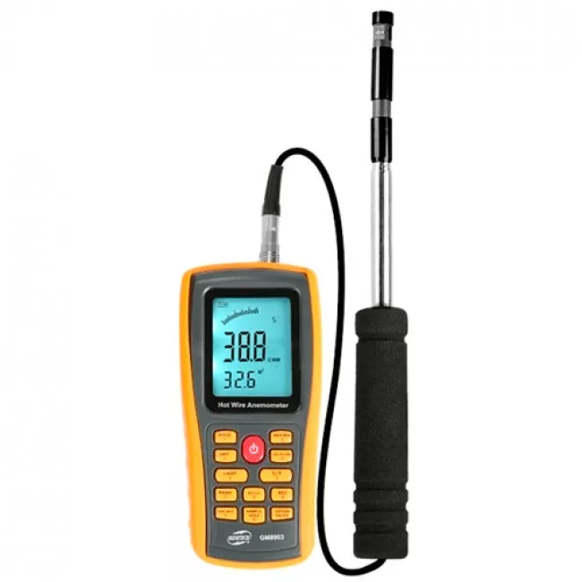 Анемометр с трубкой пито USB BENETECH (0,3-30 м/с) (GM8903) Анемометр с трубкой пито USB BENETECH (0,3-30 м/с) (GM8903)