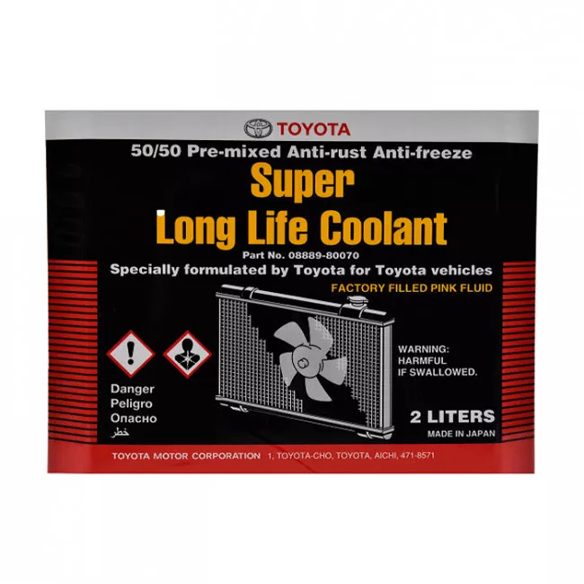 Антифриз Toyota Super Long Life Coolant G12+ -35°C розовый 2л (0888980070)