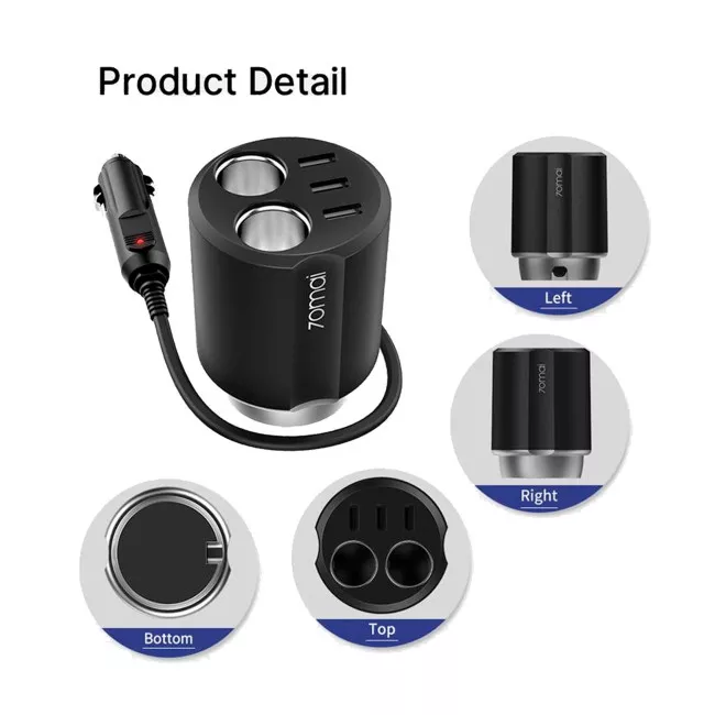 Зарядное устройство Xiaomi 70mai Cigarette Lighter Socket (Midrive CC03/CC04)