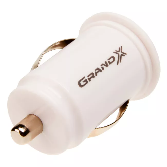 Автомобільний зарядний пристрій Grand-X CH-02W White (2USB 2.1A)