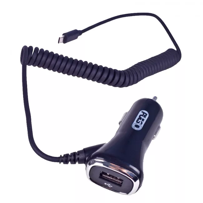 Автомобильное зарядное устройство PULSO 1USB+Android (12/24V - 5V 2,4A) (C-2407BK)