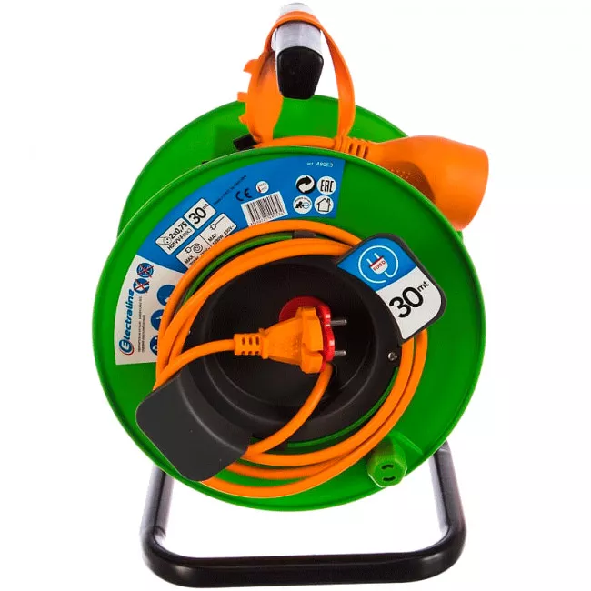 Барабанный садовый удлинитель Electraline 30 м. 2х0,75 (49053) Барабанный садовый удлинитель Electraline 30 м. 2х0,75 (49053)