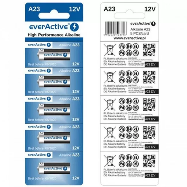 Батарейка everActive A23 BL 5шт (23A5BL)
