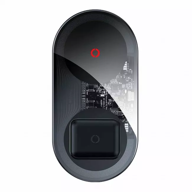 Бездротовий зарядний пристрій Baseus Simple 2in1 Turbo Edition 24W Black (TZWXJK-B01)