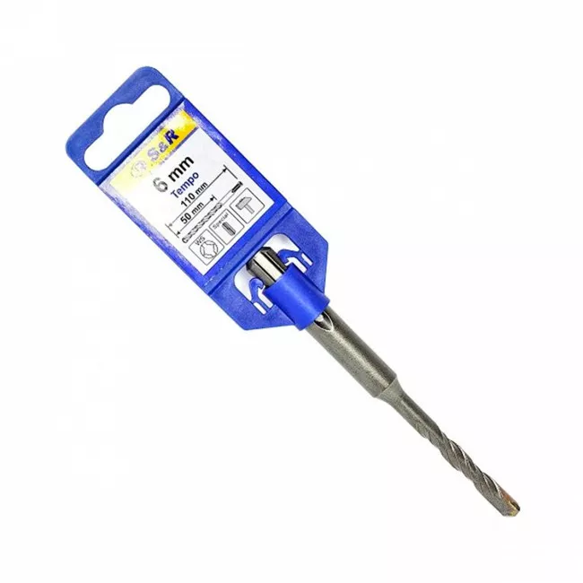 Бур по бетону S&R TEMPO SDS-plus 6.0 x 50/110 мм (202006110) (052071) Бур по бетону S&R TEMPO SDS-plus 6.0 x 50/110 мм (202006110) (052071)