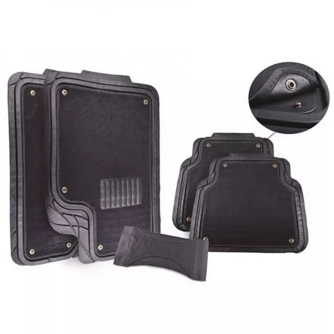 001444 Коврики резиновые (черн) 5 шт LA 119008BK
