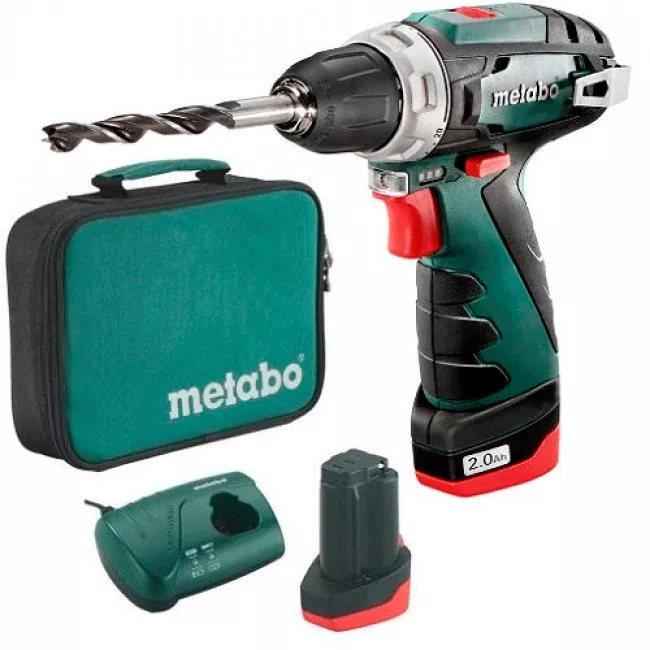 Дрель-шуруповерт аккумуляторный Metabo PowerMaxx BS (2 аккумулятора) (600079550)