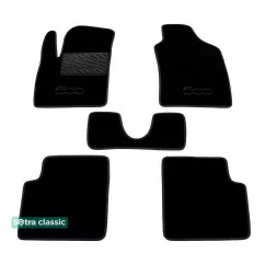 Двошарові килимки Sotra Classic 7mm Black для Fiat 500 (mkI) 2007->