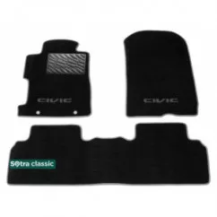 Двошарові килимки Sotra Classic 7mm Black для Honda Civic JP (седан)(mkVIII) 2005-2011