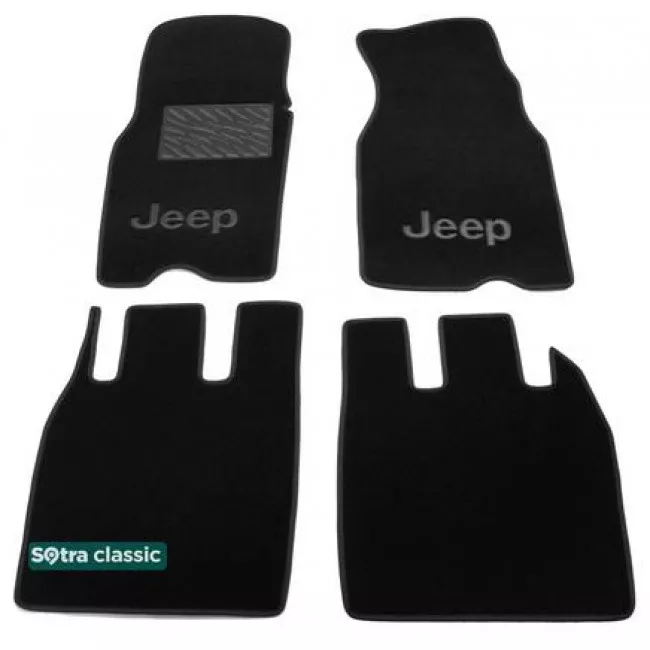 Двошарові килимки Sotra Classic 7mm Black для Jeep Grand Cherokee (ZJ)(mkII) 1993-1998 АКПП