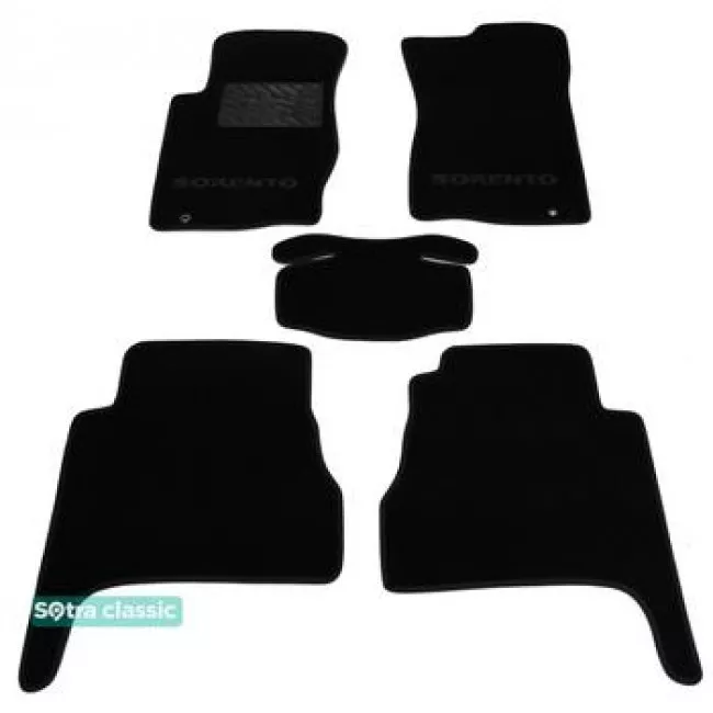 Двошарові килимки Sotra Classic 7mm Black для Kia Sorento (BL)(mkI) 2002-2009 Двошарові килимки Sotra Classic 7mm Black для Kia Sorento (BL)(mkI) 2002-2009