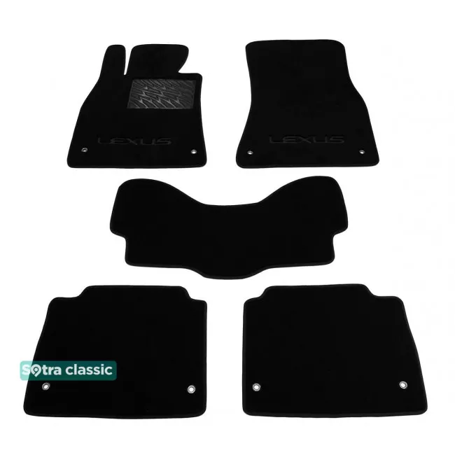 Двошарові килимки Sotra Classic 7mm Black для Lexus LS (XF40)(mkIV) 2006-2017 Двошарові килимки Sotra Classic 7mm Black для Lexus LS (XF40)(mkIV) 2006-2017