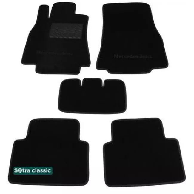 Двошарові килимки Sotra Classic 7mm Black для Mercedes-Benz A/B-Class (W169; W245) 2005-2011 Двошарові килимки Sotra Classic 7mm Black для Mercedes-Benz A/B-Class (W169; W245) 2005-2011