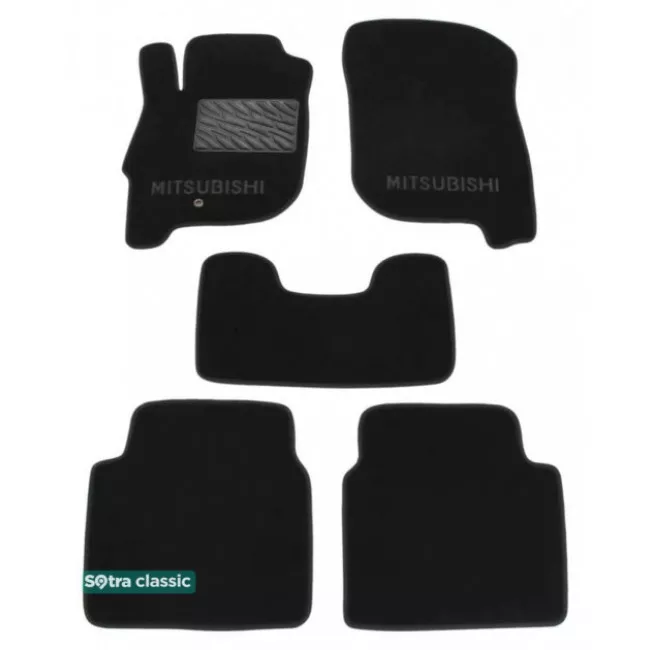 Двошарові килимки Sotra Classic 7mm Black для Mitsubishi Galant (mkIX) 2004-2012 Двошарові килимки Sotra Classic 7mm Black для Mitsubishi Galant (mkIX) 2004-2012