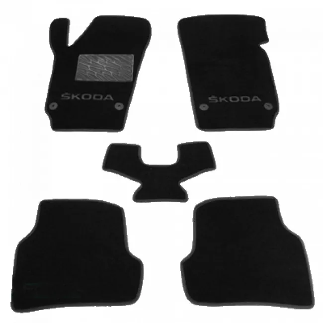 Двошарові килимки Sotra Classic 7mm Black для Skoda Fabia (mkIII) 2015->