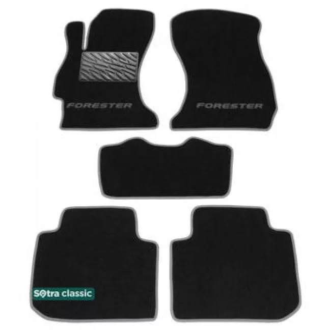 Двошарові килимки Sotra Classic 7mm Black для Subaru Forester (SH)(mkIII) 2008-2013 Двошарові килимки Sotra Classic 7mm Black для Subaru Forester (SH)(mkIII) 2008-2013
