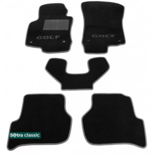 Двошарові килимки Sotra Classic 7mm Black для Volkswagen Golf (mkV) 2006-2009