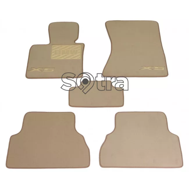 Двошарові килимки Sotra Custom Premium 10mm Beige для BMW X5 (E70) 2008-2013 Двошарові килимки Sotra Custom Premium 10mm Beige для BMW X5 (E70) 2008-2013