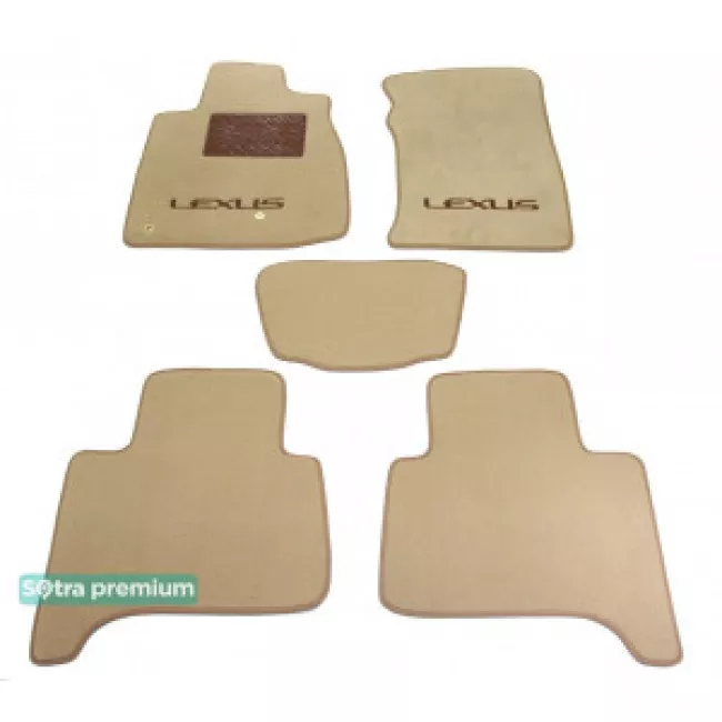 Двухслойные коврики Sotra Custom Premium 10mm Beige для Lexus ES (GSV40)(mkV) 2006-2012